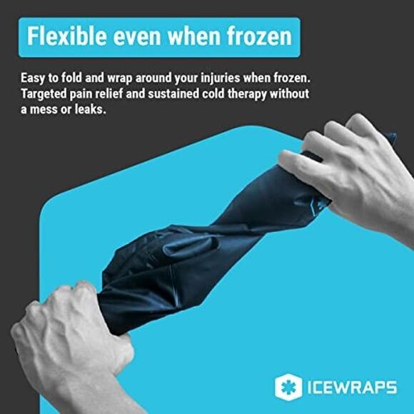 NWT ICEWRAPS Unisex Reusable Ice Pack Soft Fabric Cover,blue-Size 10x14 - Picture 2 of 4